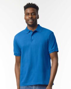 Gildan 8800 Unisex DryBlend® Polo – Royal (on model)