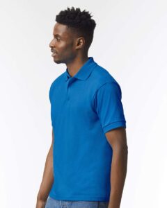 Gildan 8800 Unisex DryBlend® Polo – Royal (on model side)