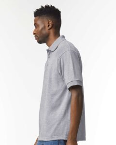 Gildan 8800 Unisex DryBlend® Polo – Sport Grey (on model side)