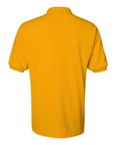 JERZEES 437MSR Men’s SpotShield® 50/50 Polo – Gold (back)