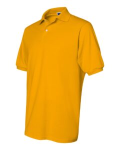 JERZEES 437MSR Men’s SpotShield® 50/50 Polo – Gold (side)