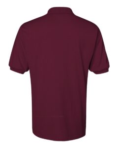 JERZEES 437MSR Men’s SpotShield® 50/50 Polo – Maroon (back)