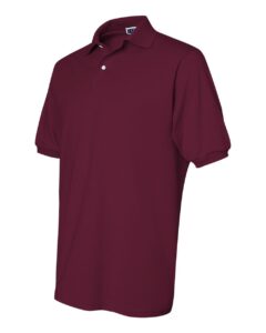 JERZEES 437MSR Men’s SpotShield® 50/50 Polo – Maroon (side)