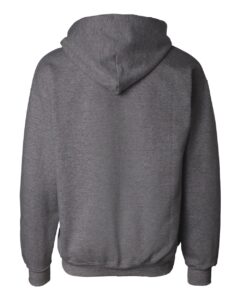 Hanes F280 Unisex Ultimate Cotton® Full-Zip Hooded Sweatshirt – Charcoal Heather (back)
