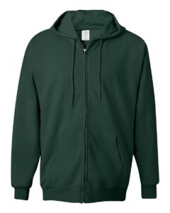 Hanes F280 Unisex Ultimate Cotton® Full-Zip Hooded Sweatshirt – Deep Forest