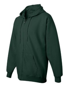 Hanes F280 Unisex Ultimate Cotton® Full-Zip Hooded Sweatshirt – Deep Forest (side)