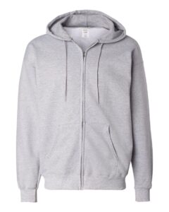 Hanes F280 Unisex Ultimate Cotton® Full-Zip Hooded Sweatshirt – Light Steel
