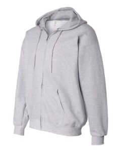 Hanes F280 Unisex Ultimate Cotton® Full-Zip Hooded Sweatshirt – Light Steel (side)