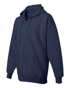 Hanes F280 Unisex Ultimate Cotton® Full-Zip Hooded Sweatshirt – Navy (side)