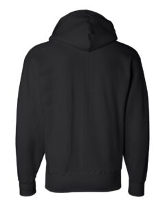 J. America 8821 Men’s Premium Full-Zip Hooded Sweatshirt – Black (back)