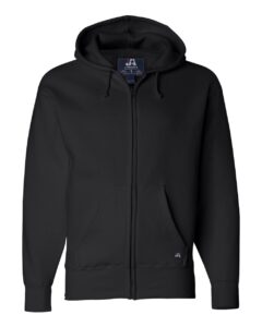 J. America 8821 Men’s Premium Full-Zip Hooded Sweatshirt – Black