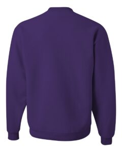 JERZEES 562MR Unisex NuBlend® Crewneck Sweatshirt – Deep Purple (back)