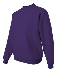 JERZEES 562MR Unisex NuBlend® Crewneck Sweatshirt – Deep Purple (side)