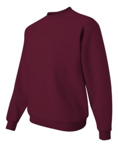 JERZEES 562MR Unisex NuBlend® Crewneck Sweatshirt – Maroon (side)