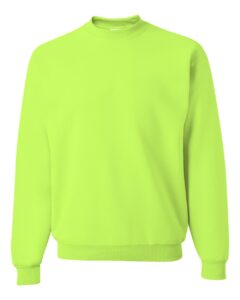 JERZEES 562MR Unisex NuBlend® Crewneck Sweatshirt – Safety Green