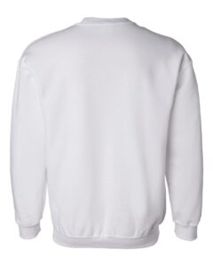 Gildan 12000 Unisex DryBlend® Crewneck Sweatshirt – White (back)