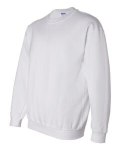 Gildan 12000 Unisex DryBlend® Crewneck Sweatshirt – White (side)