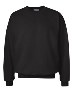 Hanes F260 Unisex Ultimate Cotton® Crewneck Sweatshirt – Black