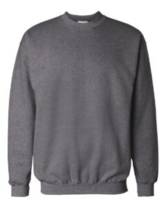 Hanes F260 Unisex Ultimate Cotton® Crewneck Sweatshirt – Charcoal Heather