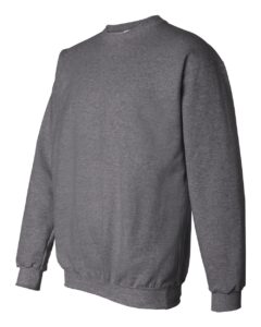 Hanes F260 Unisex Ultimate Cotton® Crewneck Sweatshirt – Charcoal Heather (side)