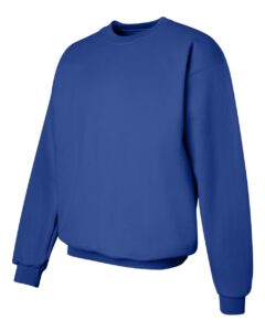 Hanes F260 Unisex Ultimate Cotton® Crewneck Sweatshirt – Deep Royal (side)