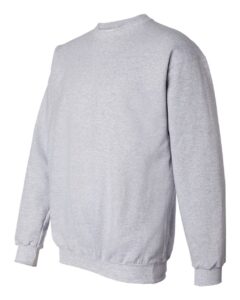 Hanes F260 Unisex Ultimate Cotton® Crewneck Sweatshirt – Light Steel (side)