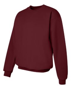 Hanes F260 Unisex Ultimate Cotton® Crewneck Sweatshirt – Maroon (side)