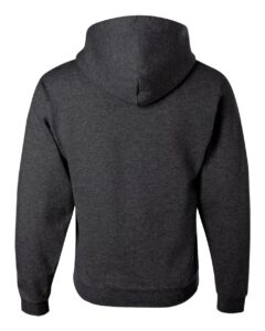 JERZEES 996MR Unisex NuBlend® Hooded Sweatshirt – Black Heather (back)