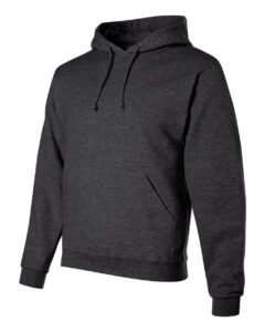 JERZEES 996MR Unisex NuBlend® Hooded Sweatshirt – Black Heather (side)