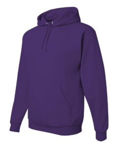 JERZEES 996MR Unisex NuBlend® Hooded Sweatshirt – Deep Purple (side)
