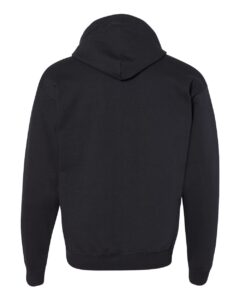 Hanes P180 Unisex EcoSmart® Full-Zip Hooded Sweatshirt – Black (back)