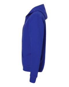 Hanes P180 Unisex EcoSmart® Full-Zip Hooded Sweatshirt – Deep Royal (side)