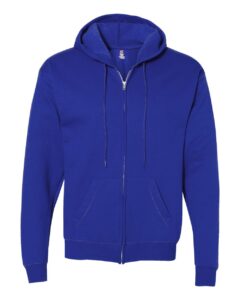 Hanes P180 Unisex EcoSmart® Full-Zip Hooded Sweatshirt – Deep Royal