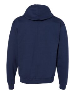 Hanes P180 Unisex EcoSmart® Full-Zip Hooded Sweatshirt – Navy (back)