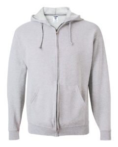 JERZEES 993MR Unisex NuBlend® Full-Zip Hooded Sweatshirt – Ash