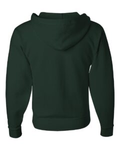 JERZEES 993MR Unisex NuBlend® Full-Zip Hooded Sweatshirt – Forest Green (back)