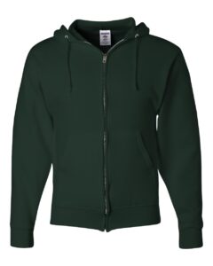 JERZEES 993MR Unisex NuBlend® Full-Zip Hooded Sweatshirt – Forest Green