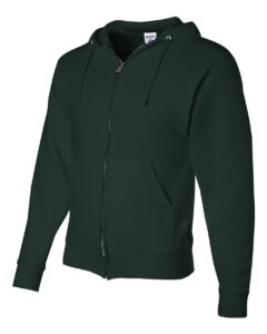 JERZEES 993MR Unisex NuBlend® Full-Zip Hooded Sweatshirt – Forest Green (side)