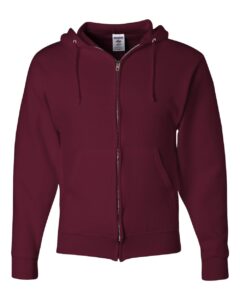 JERZEES 993MR Unisex NuBlend® Full-Zip Hooded Sweatshirt – Maroon