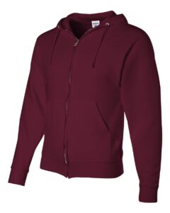 JERZEES 993MR Unisex NuBlend® Full-Zip Hooded Sweatshirt – Maroon (side)