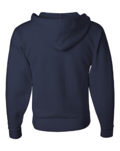 JERZEES 993MR Unisex NuBlend® Full-Zip Hooded Sweatshirt – J. Navy (back)