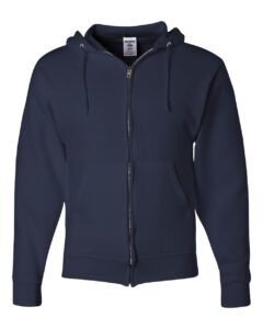 JERZEES 993MR Unisex NuBlend® Full-Zip Hooded Sweatshirt – J. Navy