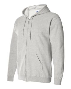 Gildan 18600 Unisex Heavy Blend™ Full-Zip Hooded Sweatshirt – Ash (side)