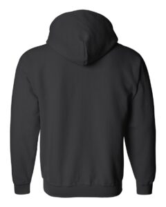 Gildan 18600 Unisex Heavy Blend™ Full-Zip Hooded Sweatshirt – Black (back)