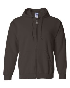 Gildan 18600 Unisex Heavy Blend™ Full-Zip Hooded Sweatshirt – Dark Chocolate