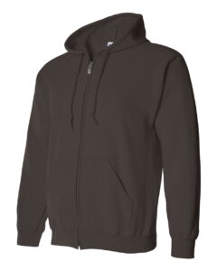 Gildan 18600 Unisex Heavy Blend™ Full-Zip Hooded Sweatshirt – Dark Chocolate (side)