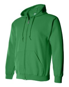 Gildan 18600 Unisex Heavy Blend™ Full-Zip Hooded Sweatshirt – Irish Green (side)