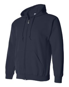 Gildan 18600 Unisex Heavy Blend™ Full-Zip Hooded Sweatshirt – Navy (side)