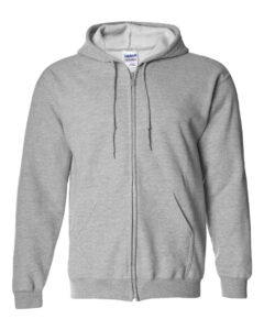 Gildan 18600 Unisex Heavy Blend™ Full-Zip Hooded Sweatshirt – Sport Grey