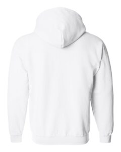 Gildan 18600 Unisex Heavy Blend™ Full-Zip Hooded Sweatshirt – White (back)